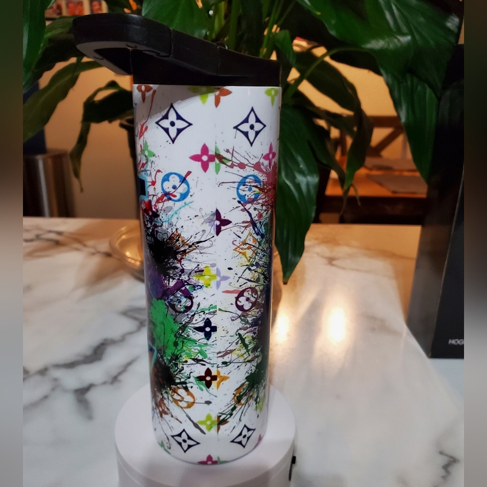 Graffiti Print Custom Luxury Brands 20oz Tumbler with duo lids ๐sale - Picture 3 of 9